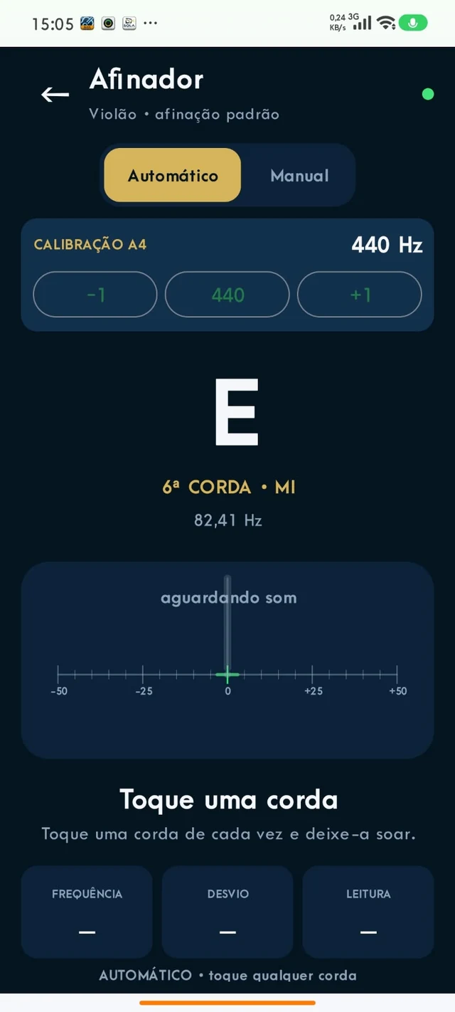 Afinador do SOLA Captor
